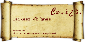 Csikesz Ágnes névjegykártya